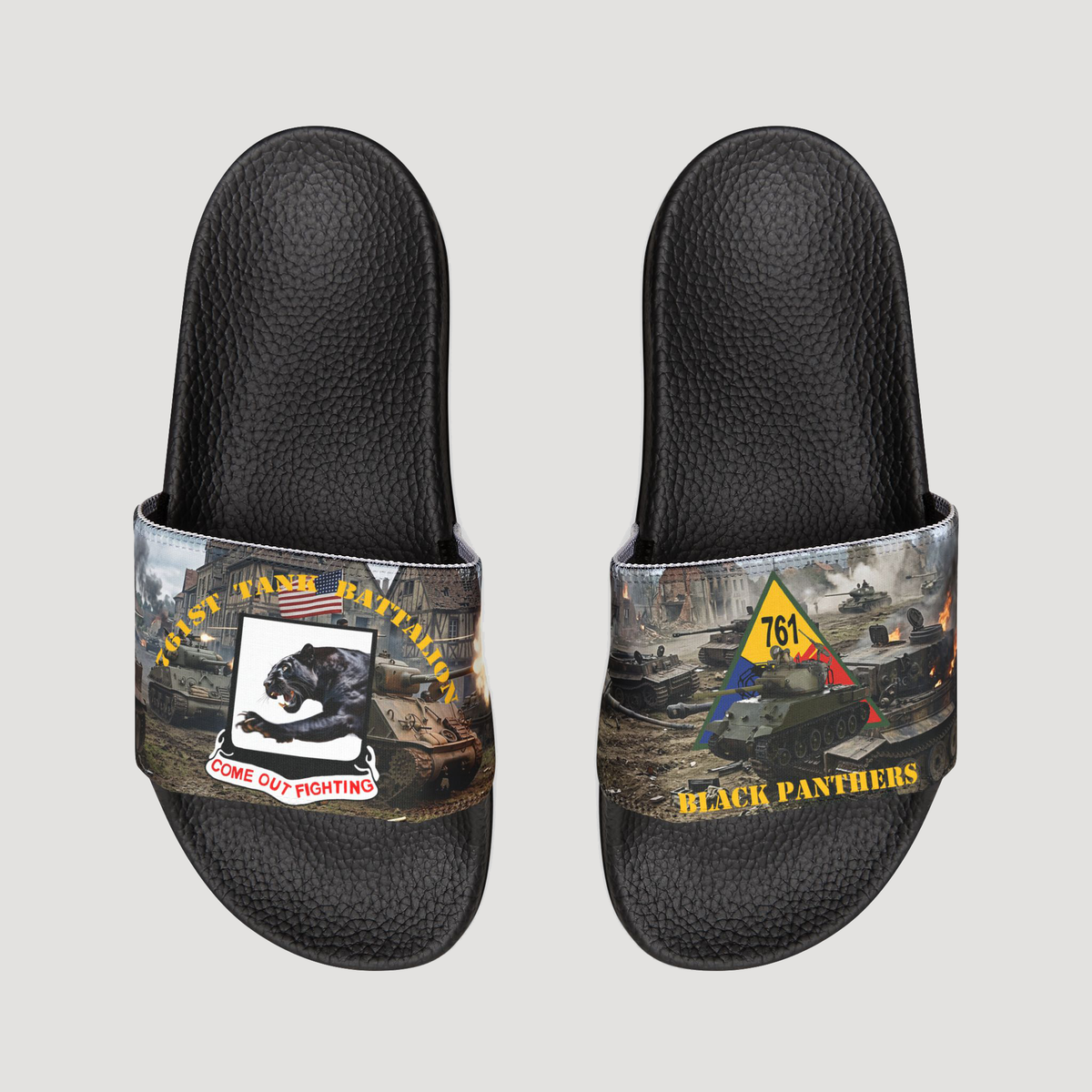 Men's Black Panthers Slides