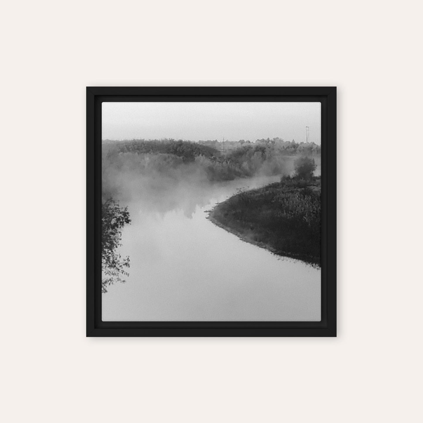 Smoke on The Water B&W Framed Print