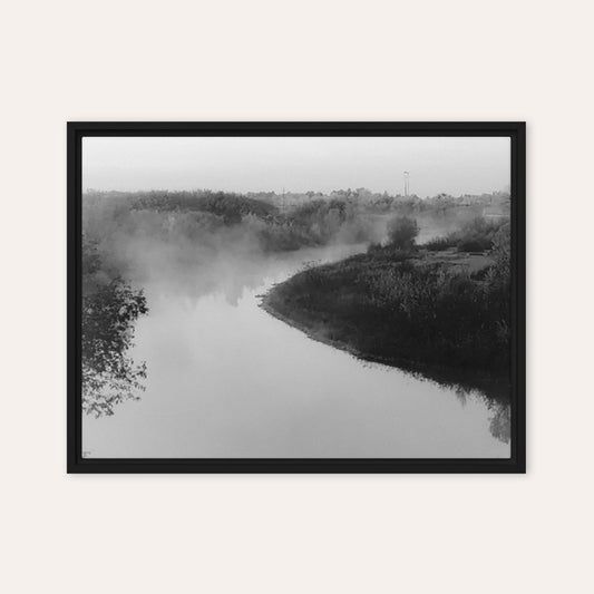 Smoke on The Water B&W Framed Print