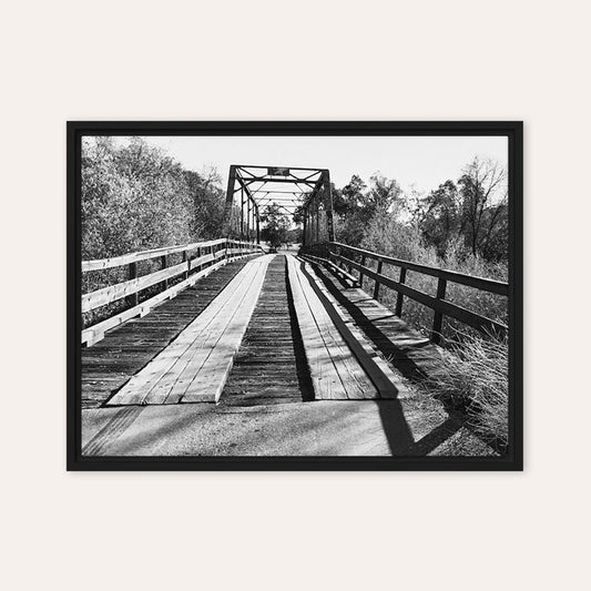 Spenceville Wildlife Bridge B&W Framed Print
