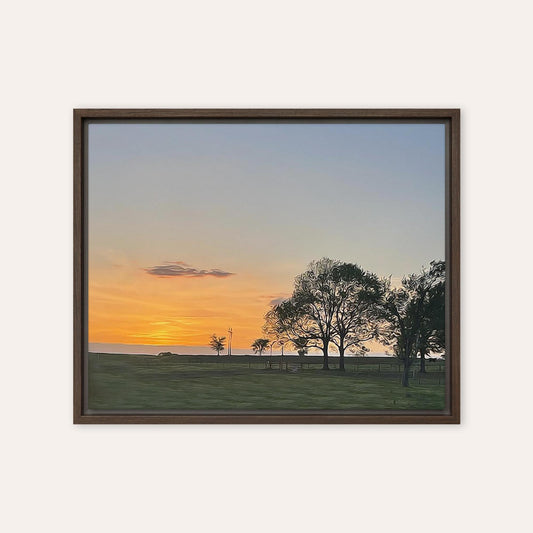 Riding Into The Sunset  Framed Print