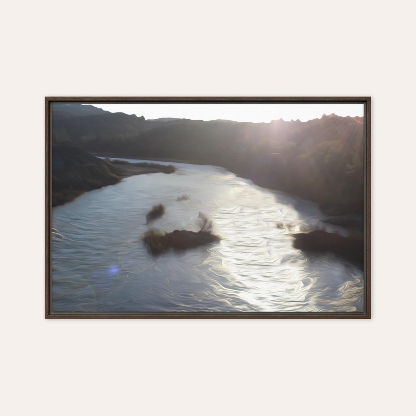 River Sunrise Framed Print