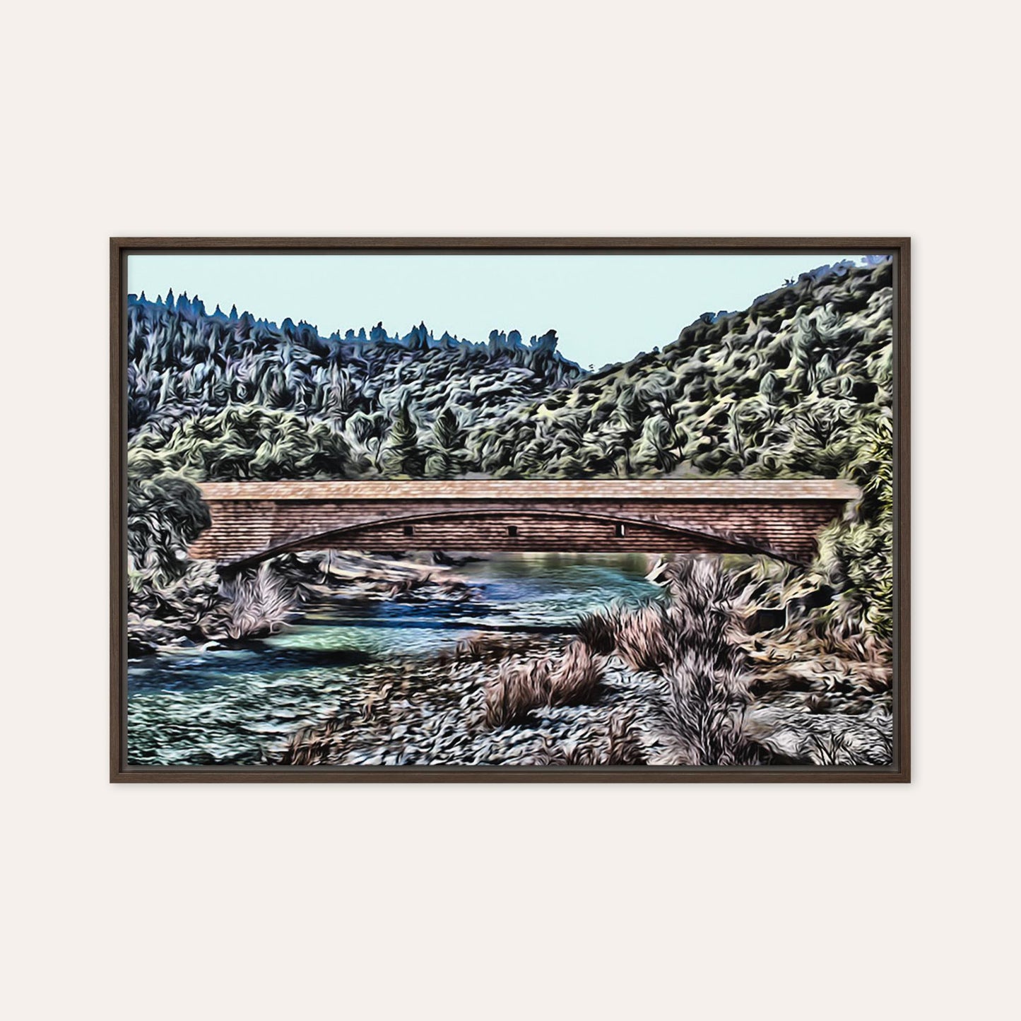 Bridge Over Water Framed Print