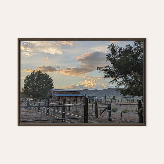 Mountain Barn Framed Print