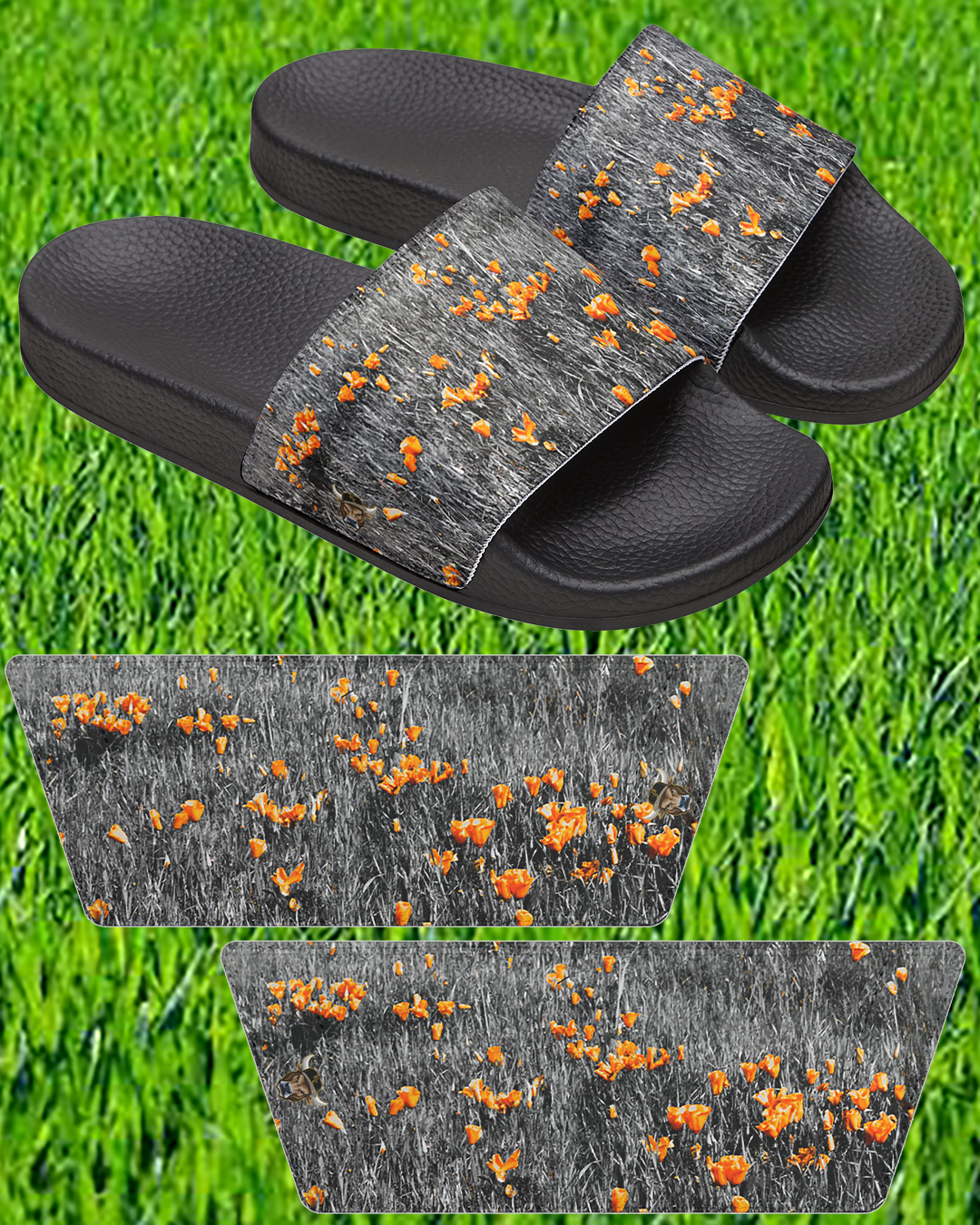 Women's California Poppies Slides