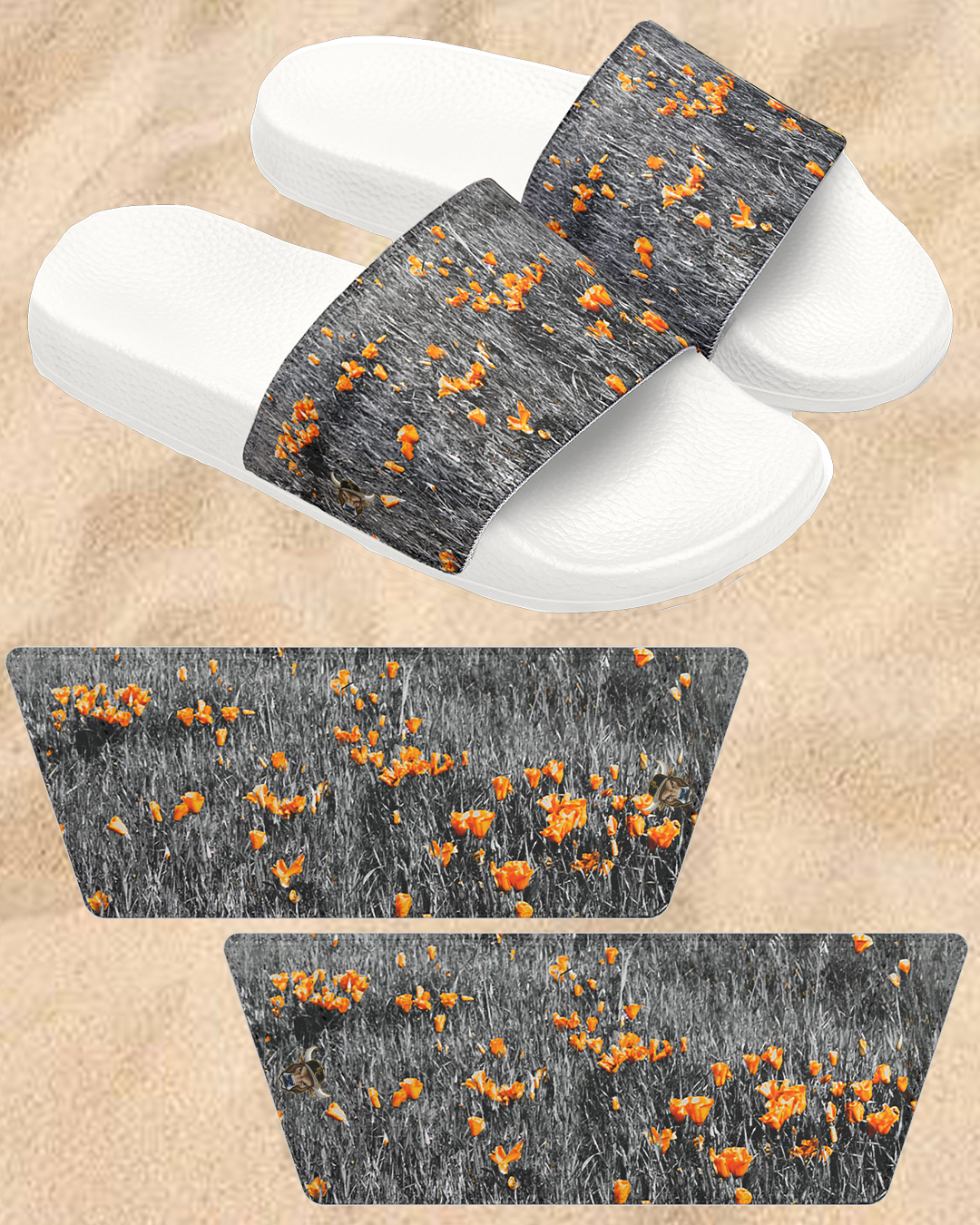 Women's California Poppies Slides