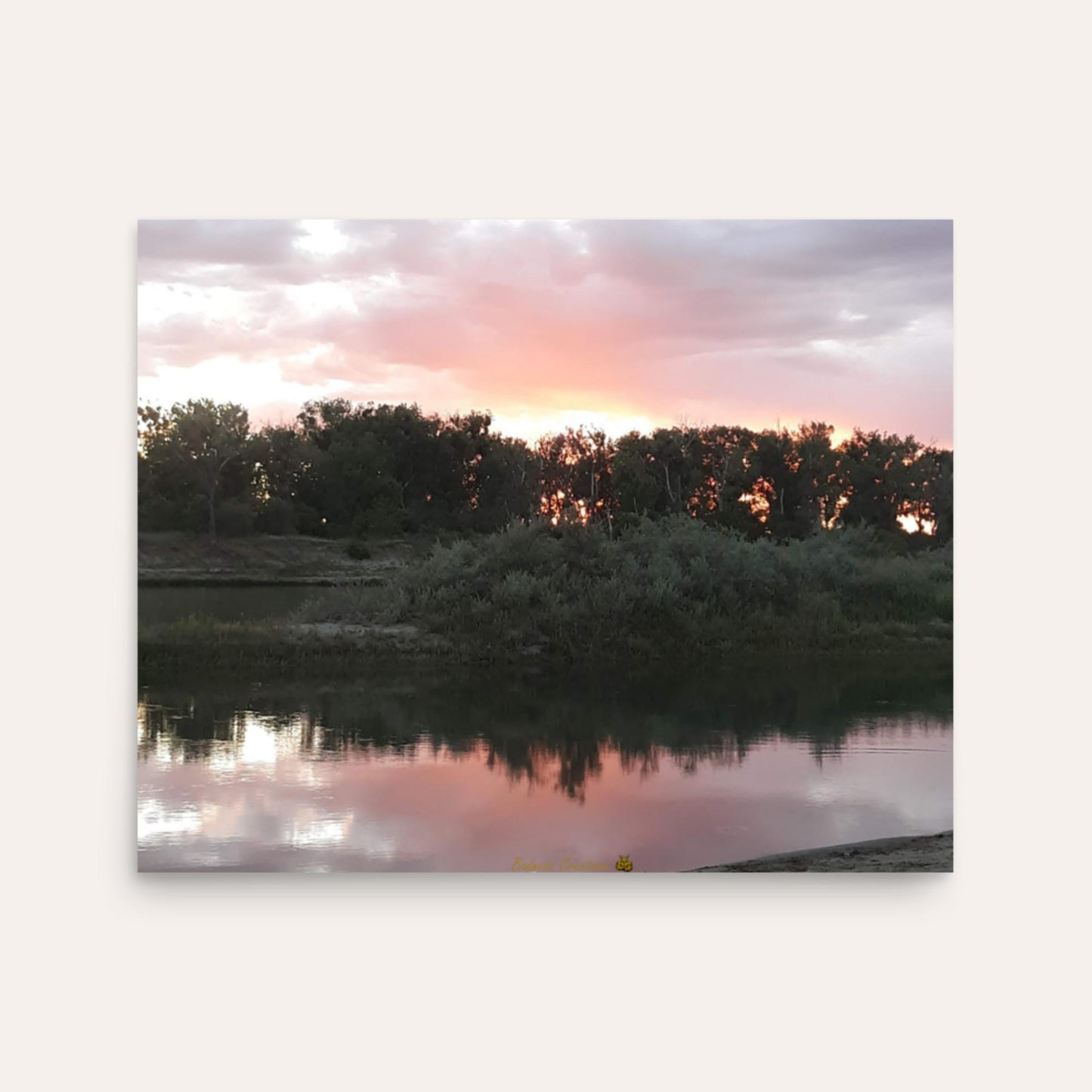 Lake Below The Trees Photo Paper Poster