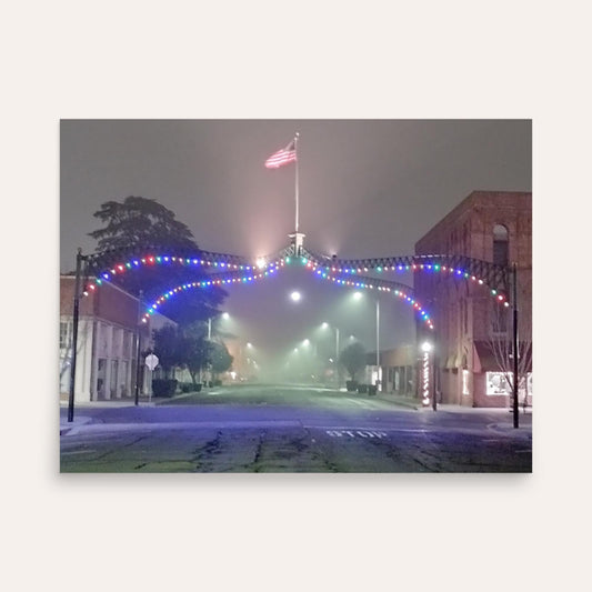 Foggy Flag Photo Paper Poster