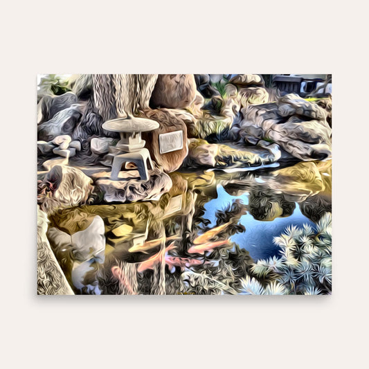 Póster de papel fotográfico del estanque Kio