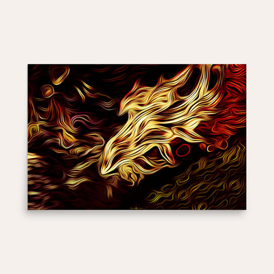 Fiery Dolphins Photo Paper Poster