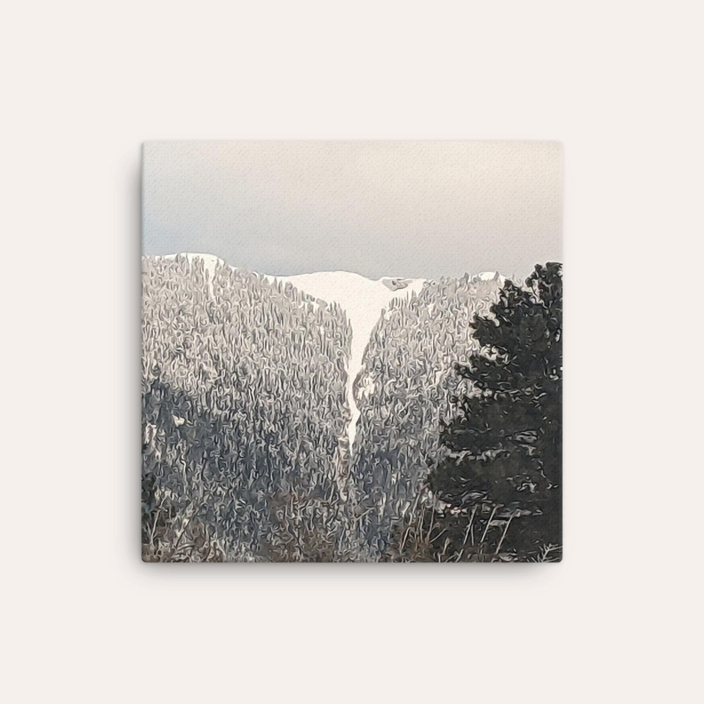 Snowy Waterfall Thin Print