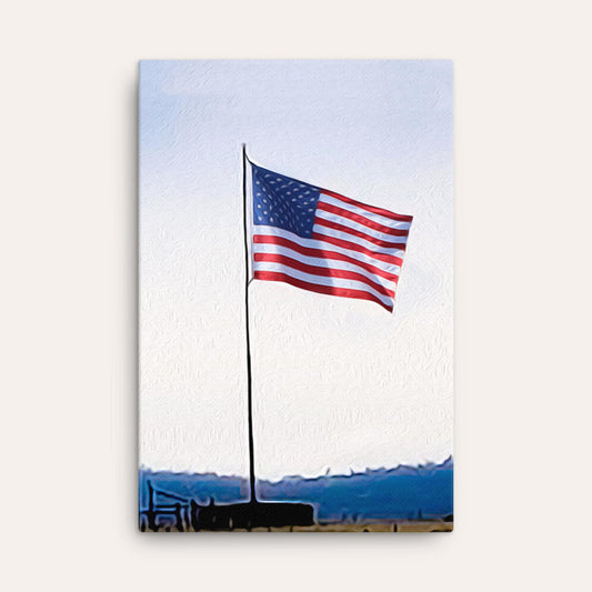 Country Flag Photo Art Thin Print